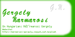 gergely marmarosi business card